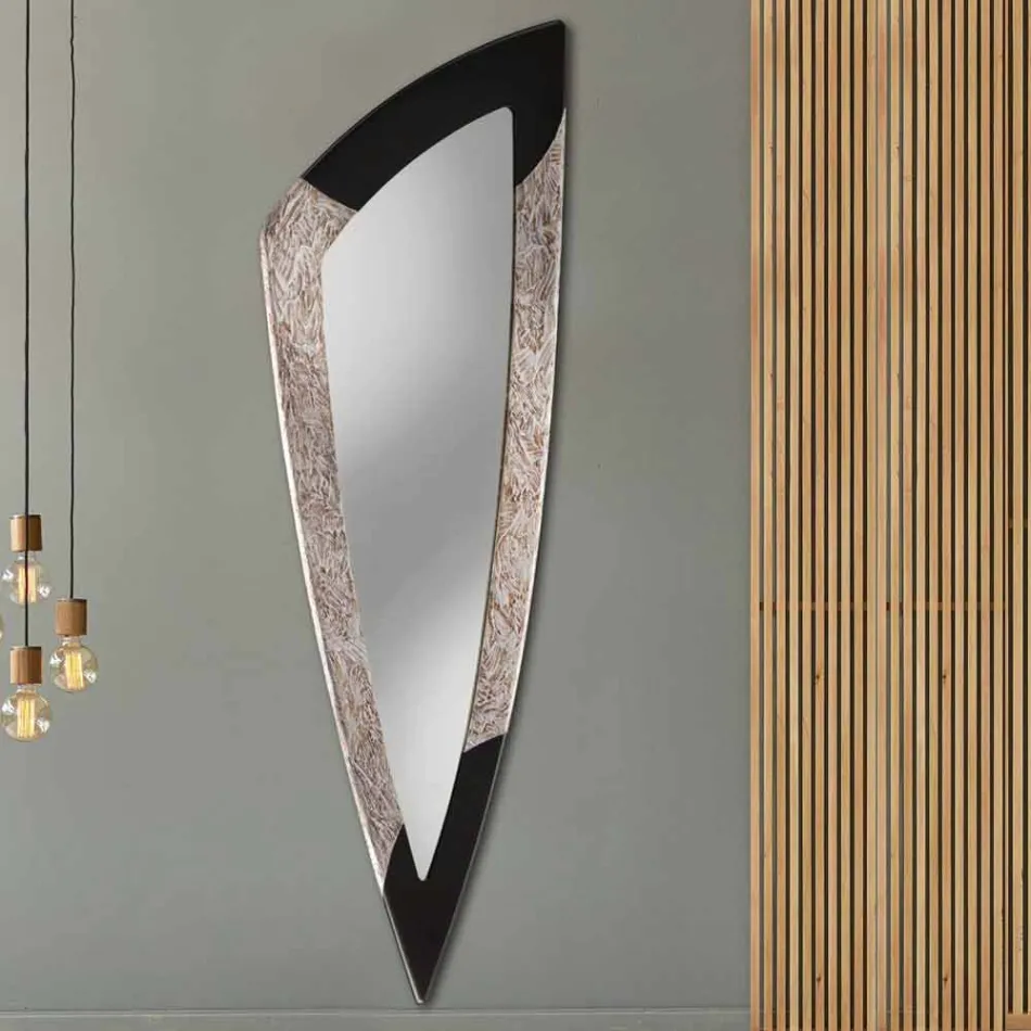 Modern wall mirror in silver leaf made in Italy Urbino Viadurini