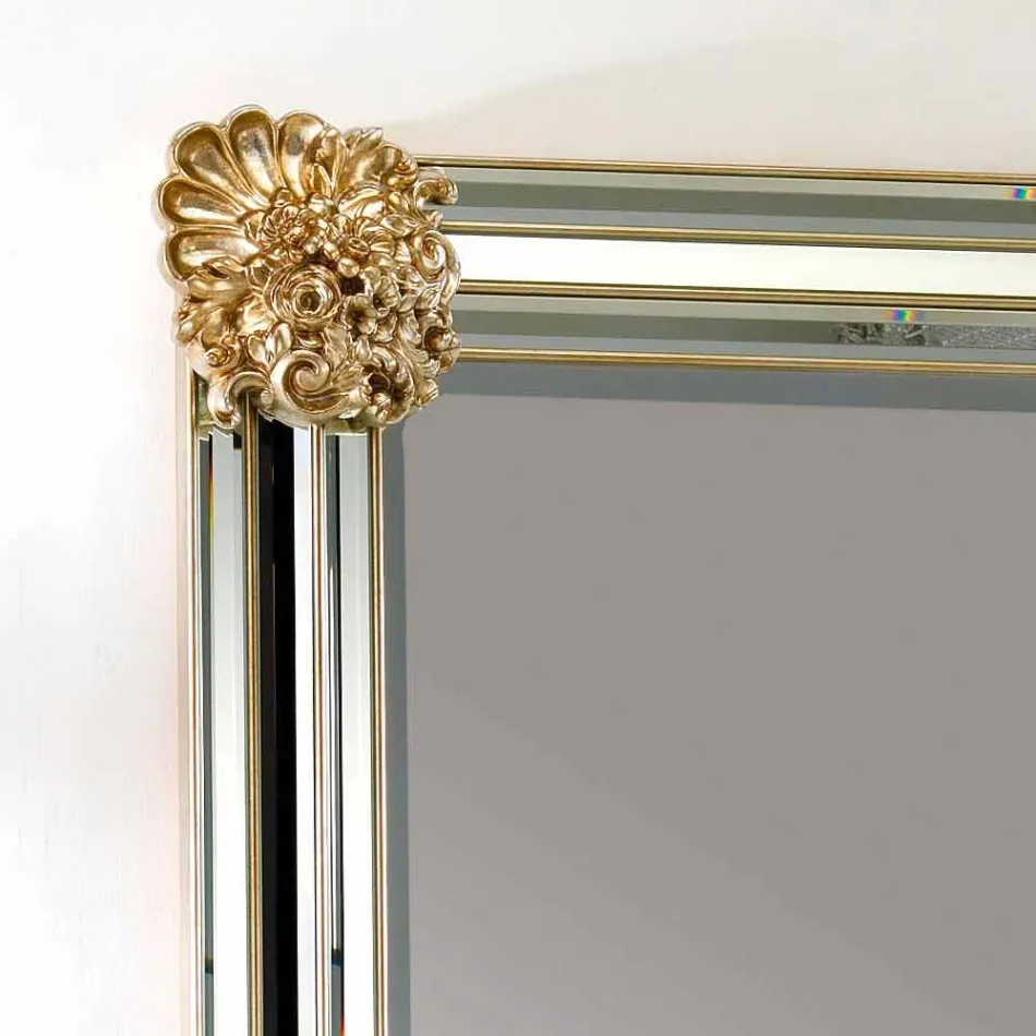 Design floor / wall mirror, Luti wooden frame, 96x196 cm Viadurini