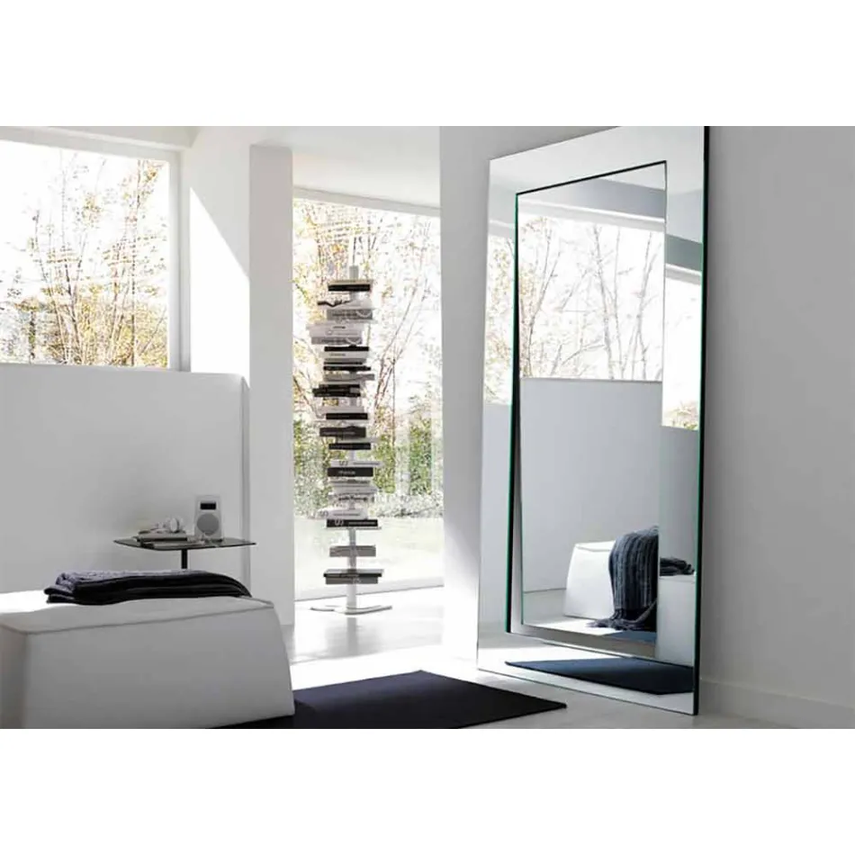 Rectangular Floor Mirror of Modern Design Made in Italy - Salamina Viadurini