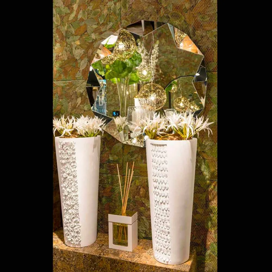 Mirror modern wall by three-dimensional design Diamond Viadurini