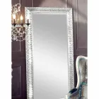 Rectangular wall mirror made of fir wood made in Italy Achille Viadurini