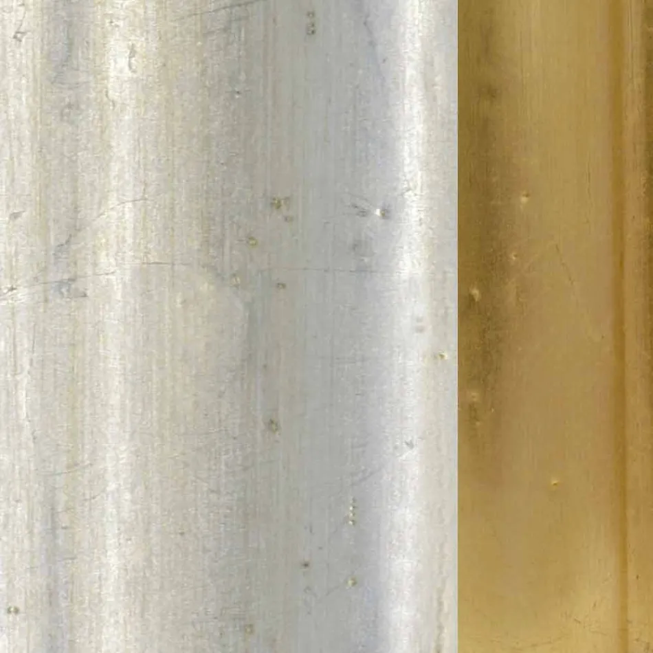 Mirror wall frieze resin and fir wood made in Italy Alberto Viadurini