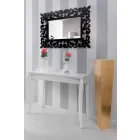 Rectangular Wall Mirror with a Large Modern Design in Black Wood - Manola Viadurini
