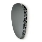 Shaped Mirror with Mottled Glass Insert Made in Italy - Amata Viadurini