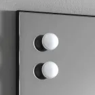 Wall Mirror with 2 Bulbs and Black Aluminum Frame Made in Italy - Frame Viadurini