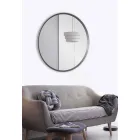 Round Wall Mirror with Lacquered Frame of Elegant Modern Design - Odosso Viadurini