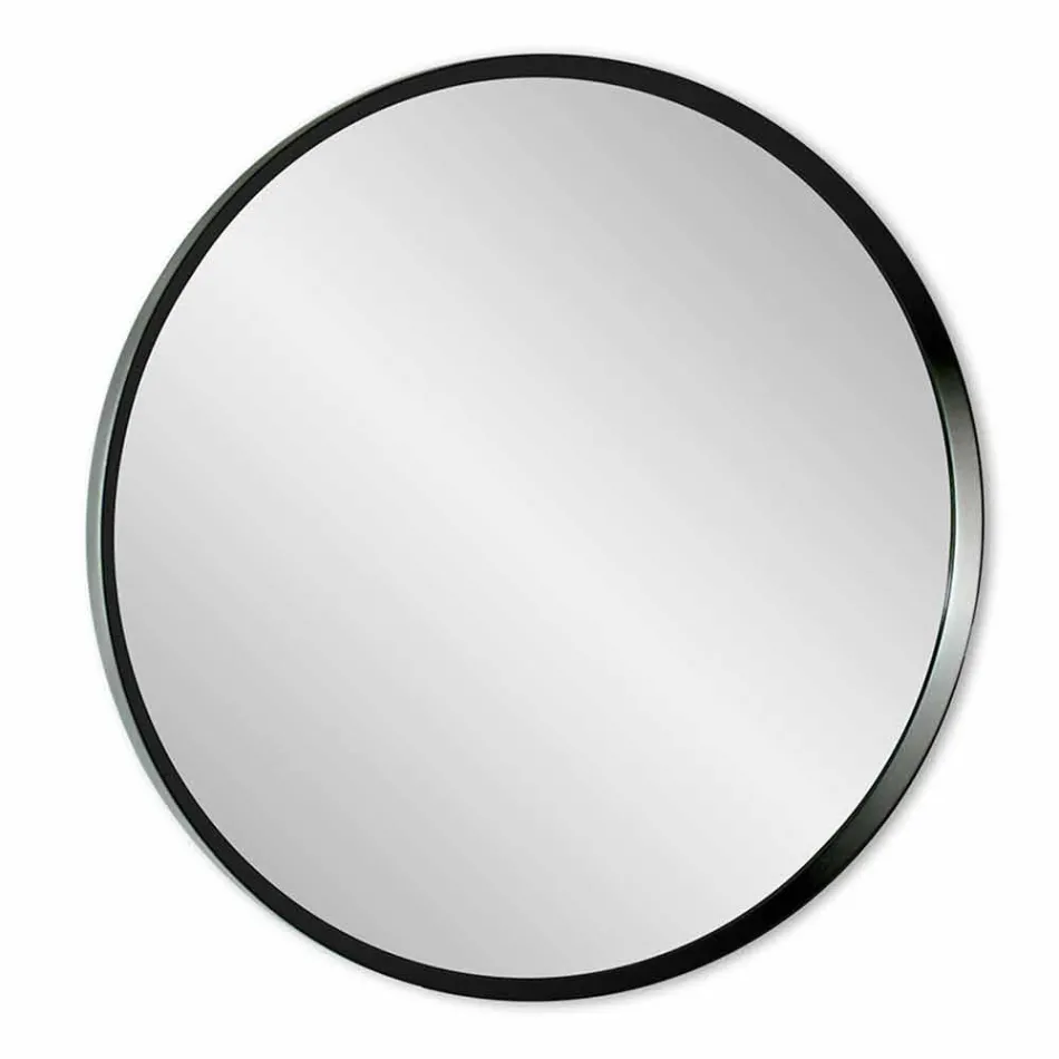 Round Wall Mirror with Lacquered Frame of Elegant Modern Design - Odosso Viadurini