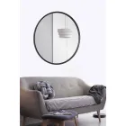 Round Wall Mirror with Lacquered Frame of Elegant Modern Design - Odosso Viadurini