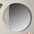 Circular Mirror in Two Sizes and Two Colors Made in Italy - Auren Viadurini