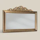 Classic Rectangular Gold Leaf Wood Mirror Made in Italy - Ibiscos Viadurini