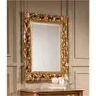 Classic Rectangular Mirror Gold Leaf Frame Made in Italy - Precious Viadurini