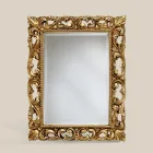 Classic Rectangular Mirror Gold Leaf Frame Made in Italy - Precious Viadurini