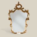 Classic Shaped Mirror with Gold Leaf Frame Made in Italy - Precious