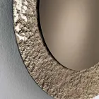 Mirror with Hammered Glass Frame, Back-Silvered, Made in Italy - Basilia Viadurini