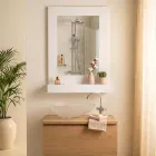 Three-Color Plexiglass Wall Mirror Cabinet Made in Italy - Kiran Viadurini