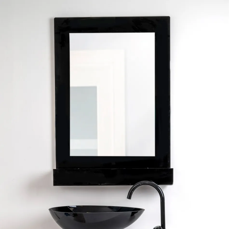 Three-Color Plexiglass Wall Mirror Cabinet Made in Italy - Kiran Viadurini