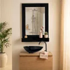 Three-Color Plexiglass Wall Mirror Cabinet Made in Italy - Kiran Viadurini