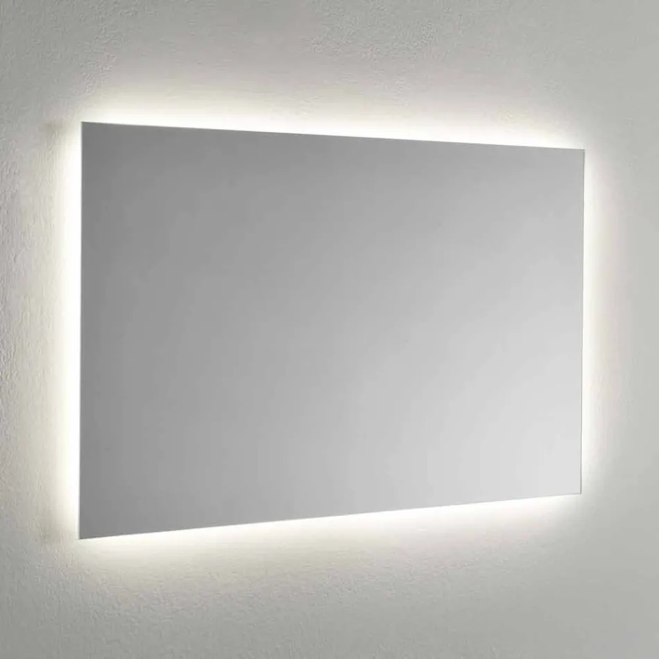 Wall Mirror with LED Backlighting on 4 Sides Made in Italy - Romio Viadurini