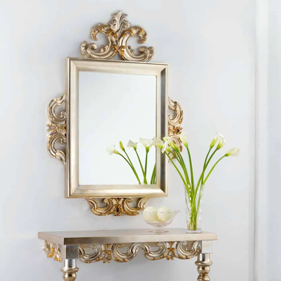 Guy classic design wall mirror, 113x155 cm, made in Italy Viadurini