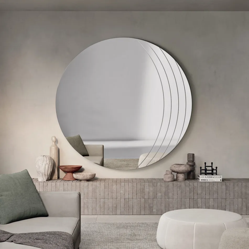 Arabella Wall Mirror with Engravings Made in Italy Viadurini
