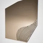 Lirion Wall Mirror with Two-Color Striped Insert Made in Italy Viadurini