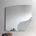 Lirion Wall Mirror with Two-Color Striped Insert Made in Italy