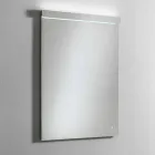 Wall Mirror with Integrated Light in Stainless Steel Made in Italy - Tuccio Viadurini