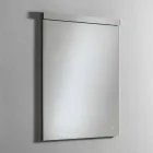 Wall Mirror with Integrated Light in Stainless Steel Made in Italy - Tuccio Viadurini