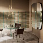 Wall Mirror with Structure in Black Painted Wood Made in Italy - Arya Viadurini