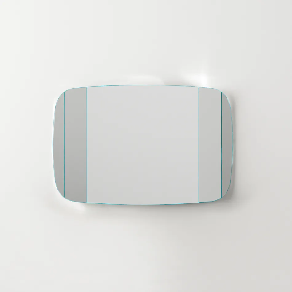 Wall Mirror with Structure in Black Painted Wood Made in Italy - Arya Viadurini