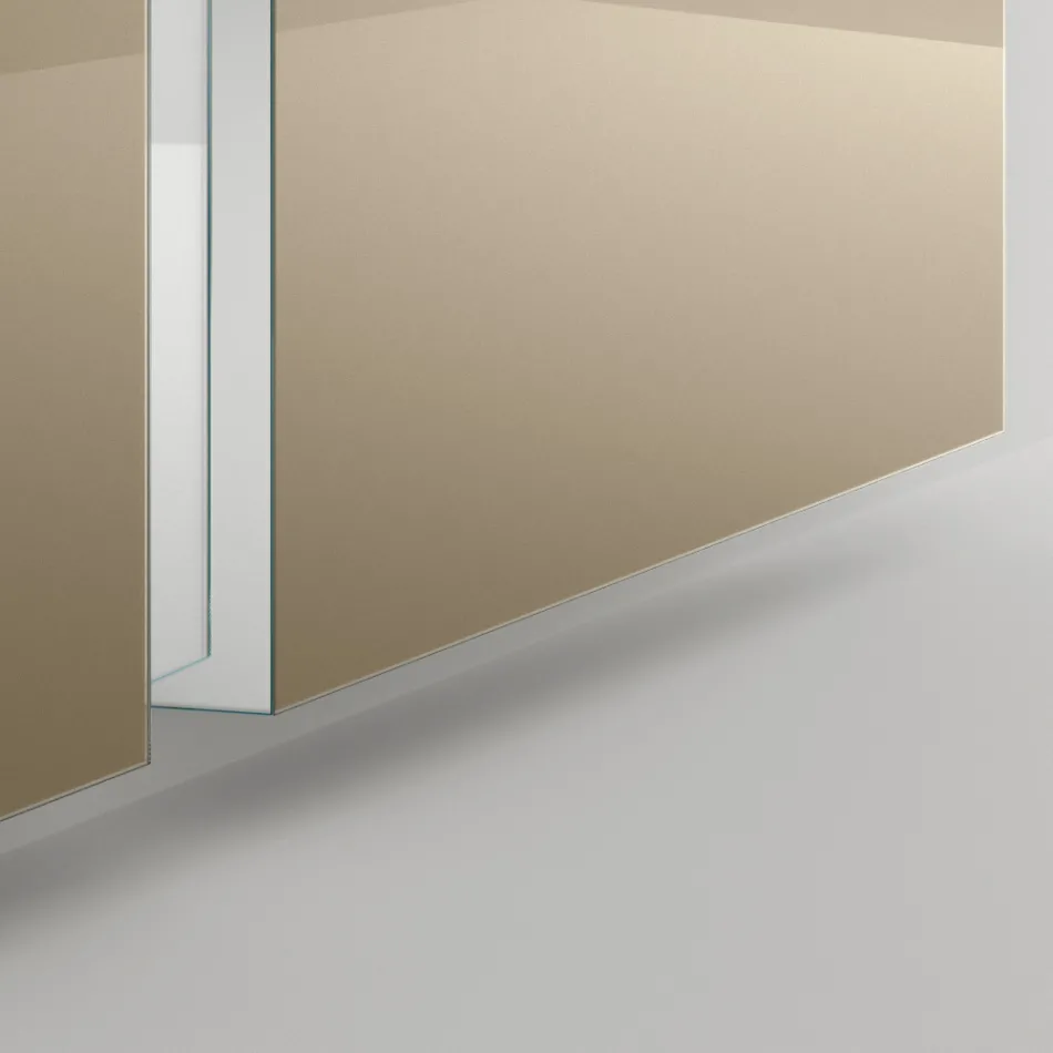 Wall Mirror with V-Shaped Side Cut Made in Italy - Spirit Viadurini