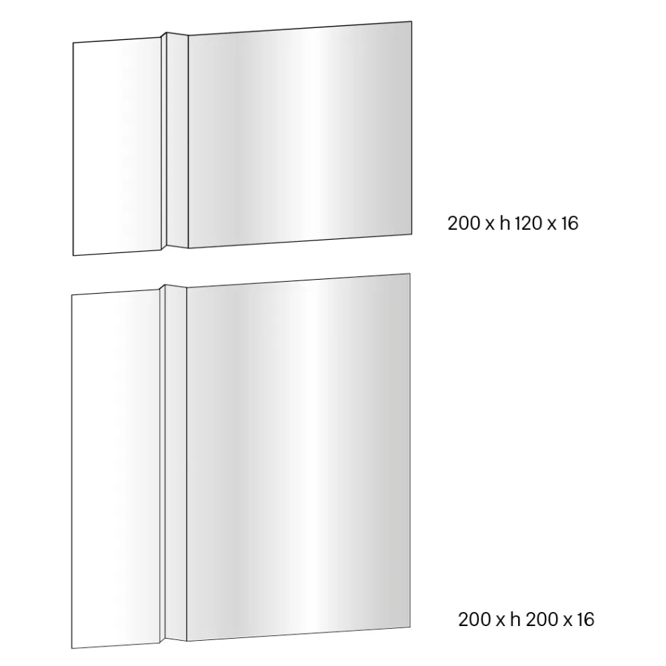 Wall Mirror with V-Shaped Side Cut Made in Italy - Spirit Viadurini