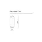 Ecla Wall Mirror with Elongated Shape and Rounded Corners Made in Italy Viadurini