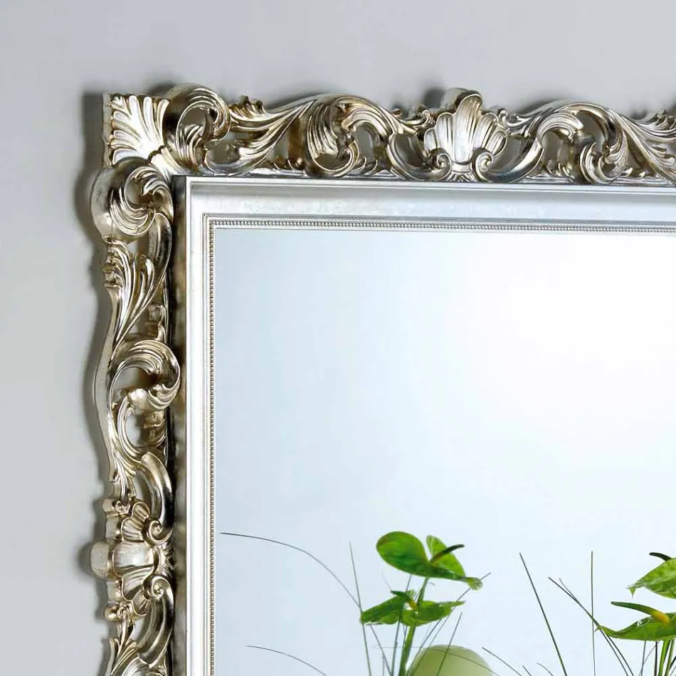 Design wall mirror with Marsy decorated frame, 98x98 cm Viadurini
