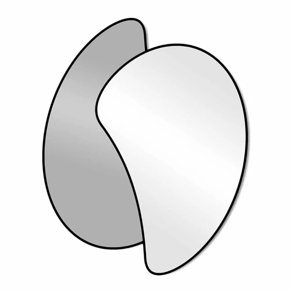 Large Design Wall Mirror with Modern Colored Finish - Mantra Viadurini