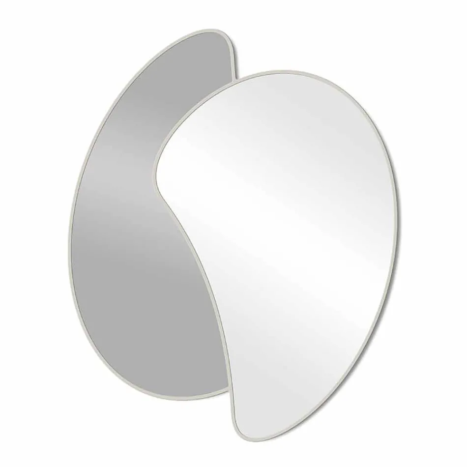 Large Design Wall Mirror with Modern Colored Finish - Mantra Viadurini
