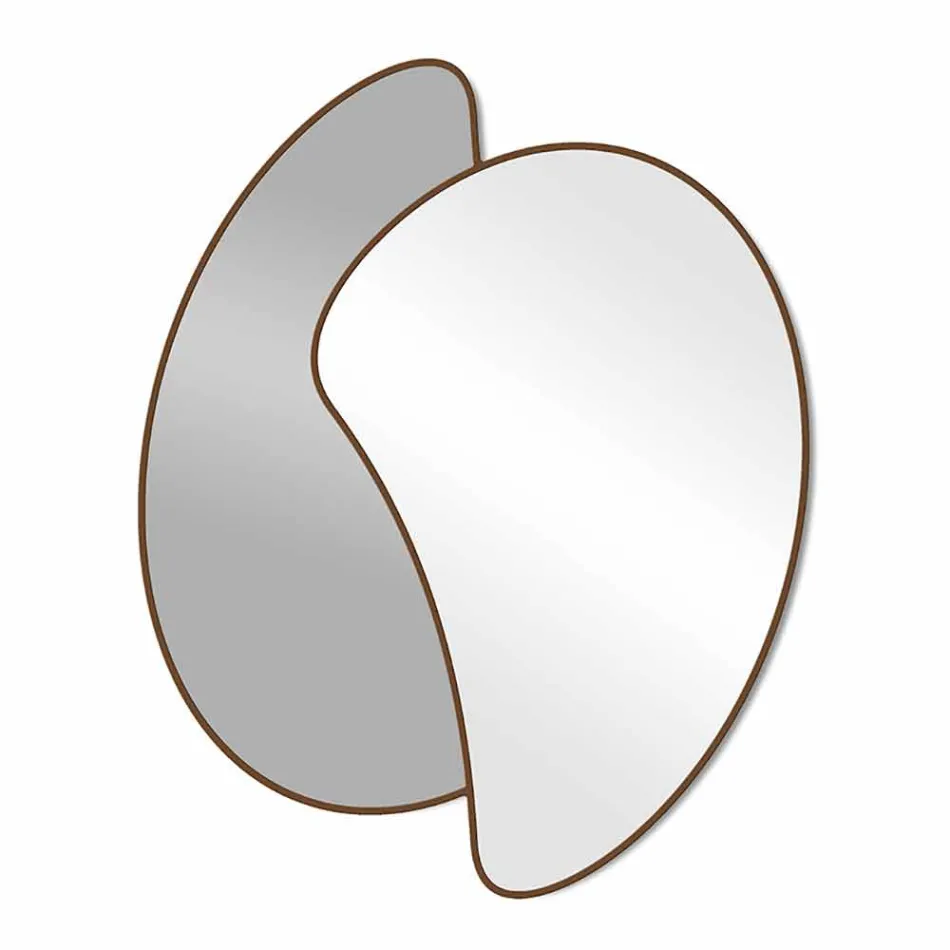 Large Design Wall Mirror with Modern Colored Finish - Mantra Viadurini