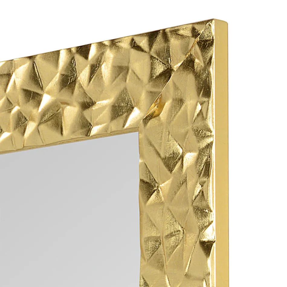 Wall Mirror in Hand Decorated Wood Made in Italy - Niagara Viadurini