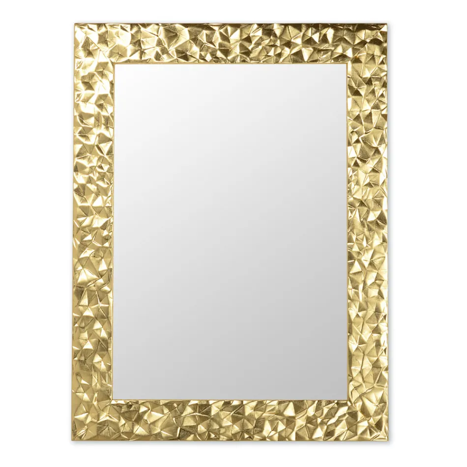 Wall Mirror in Hand Decorated Wood Made in Italy - Niagara Viadurini