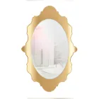 Plexiglass Wall Mirror with Gold or Silver Frame, Made in Italy - Ariele Viadurini