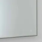 Square Wall Mirror with Frosted Glass Frame Made in Italy - Mirro Viadurini