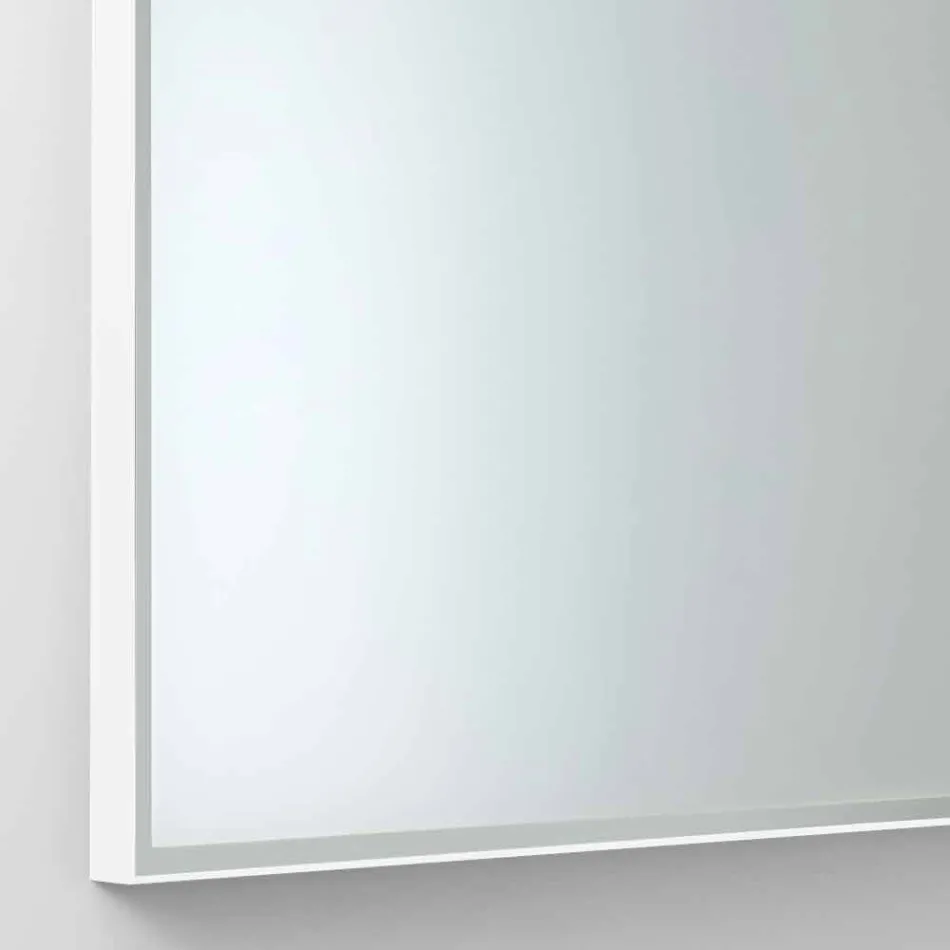 Square Wall Mirror with Frosted Glass Frame Made in Italy - Mirro Viadurini