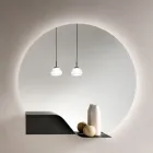 LED Backlit Wall Mirror with ABS Frame, Made in Italy - Dafira Viadurini