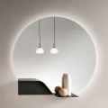 LED Backlit Wall Mirror with ABS Frame, Made in Italy - Dafira