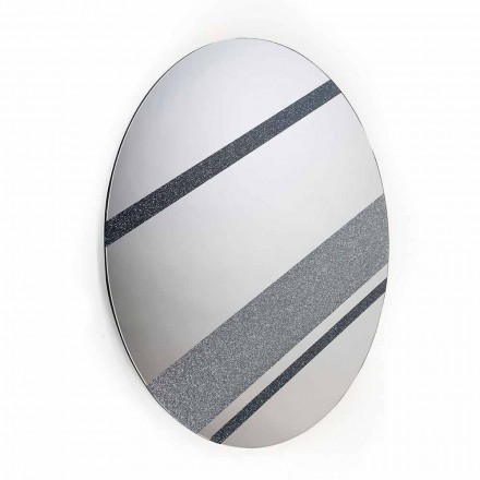 Round wall mirror of modern design 100% Made in Italy Athos Viadurini