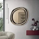 Shaped Wall Mirror with Curved Frame Made in Italy - Babila Viadurini
