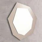Shaped Wall Mirror with Glass Frame Made in Italy - Chlorine Viadurini