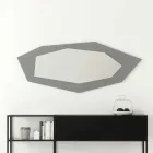 Shaped Wall Mirror with Glass Frame Made in Italy - Chlorine Viadurini
