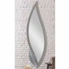 Wall mirror shaped modern dove gray lacquered made Italy Sagama Viadurini