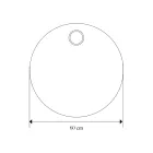 Round Wall Mirror with Colored Teak Ring Made in Italy - Odile Viadurini